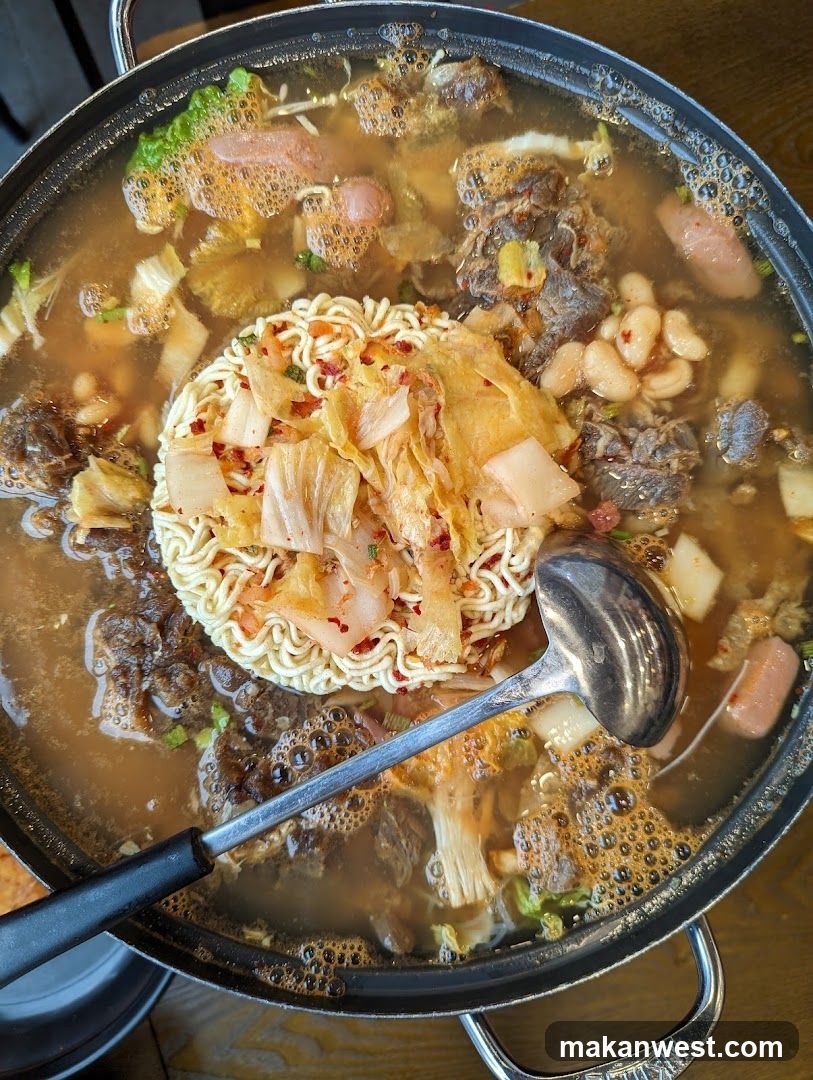 Hot Pot with Ramen and Meatballs