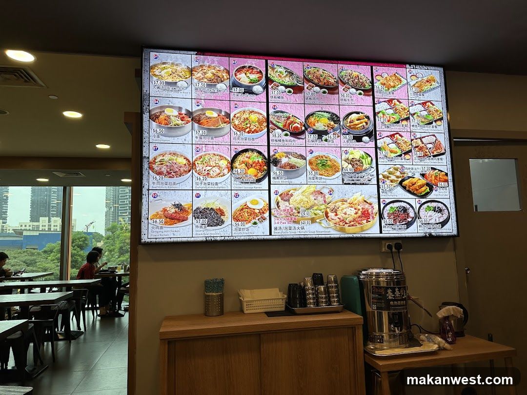 Korean Fried Rice Menu Board