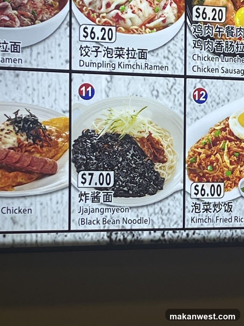 Asian Noodle and Rice Menu Board