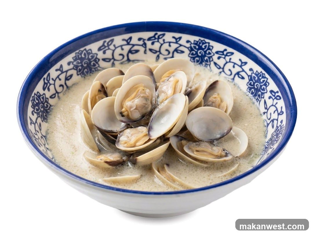 Clam Soup in a Decorative Bowl