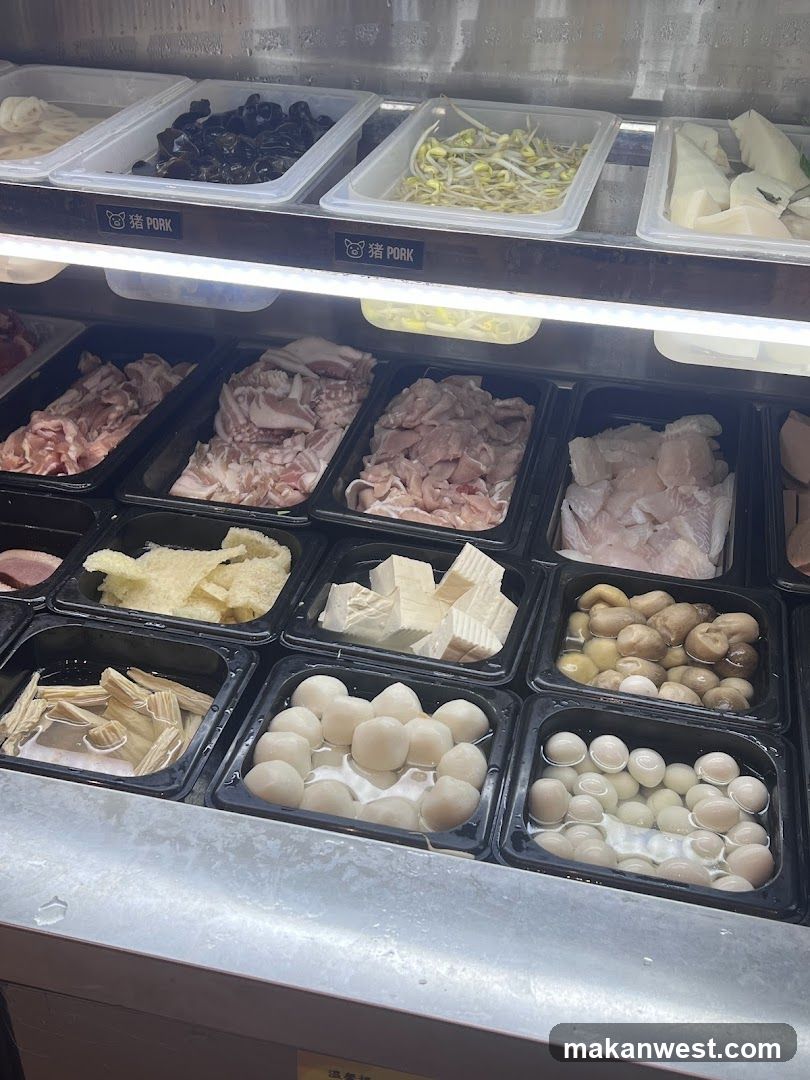 Hot Pot Ingredients Display