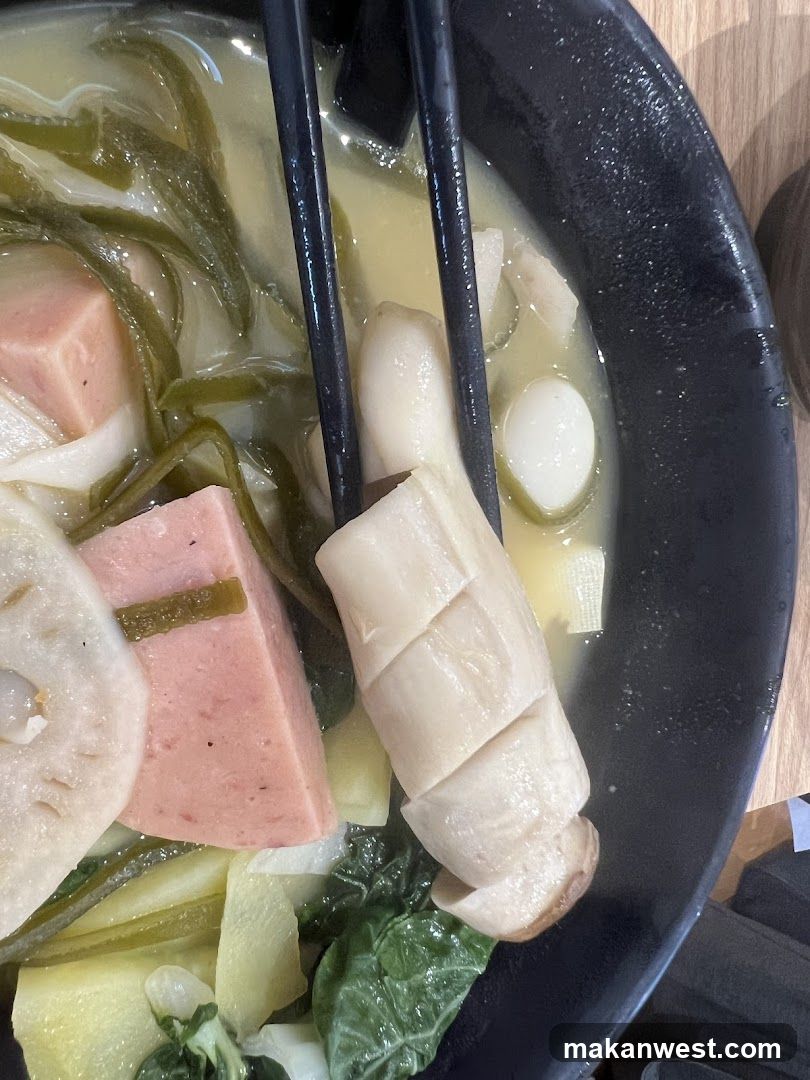 Soup with various ingredients