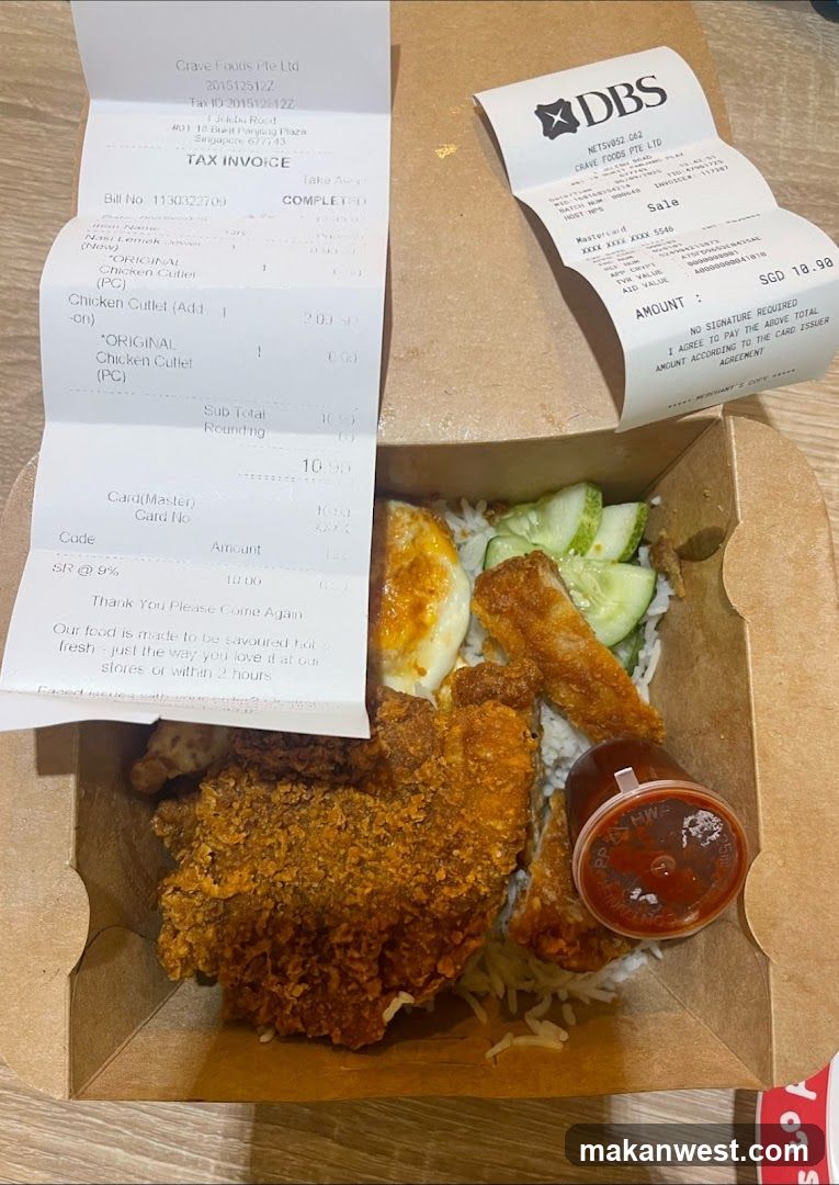 Fried Chicken Rice Bowl with Receipts