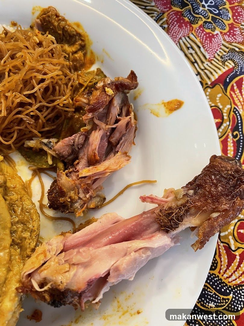 Plate of Curry Chicken and Noodles