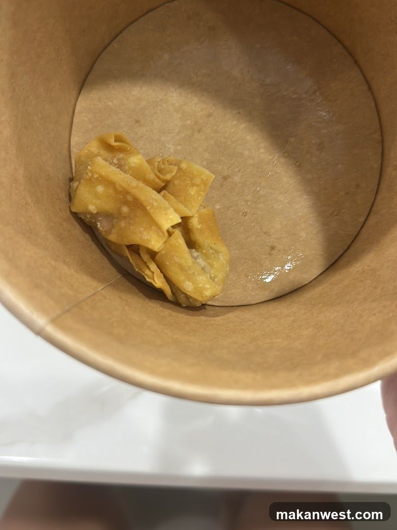 Food in paper bowl