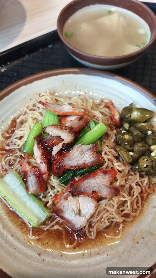 Noodle Dish with Roast Meat and Pickles