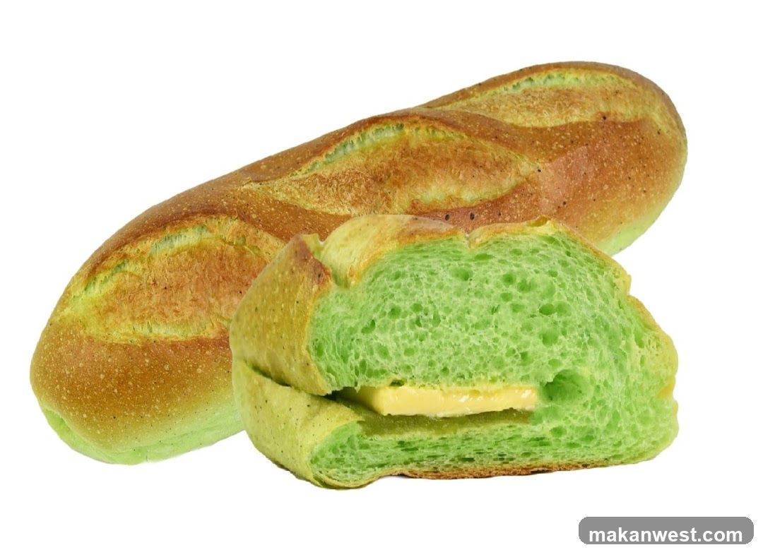 Green Bread with Butter