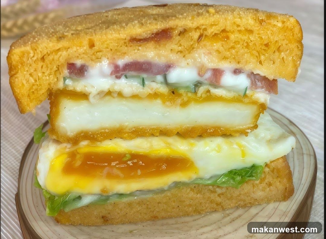 Sandwich with Eggs and Ham