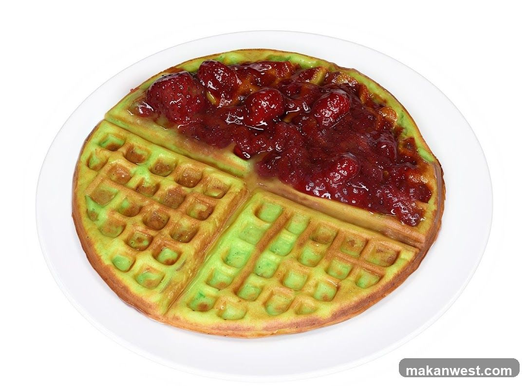 Strawberry Topped Waffles