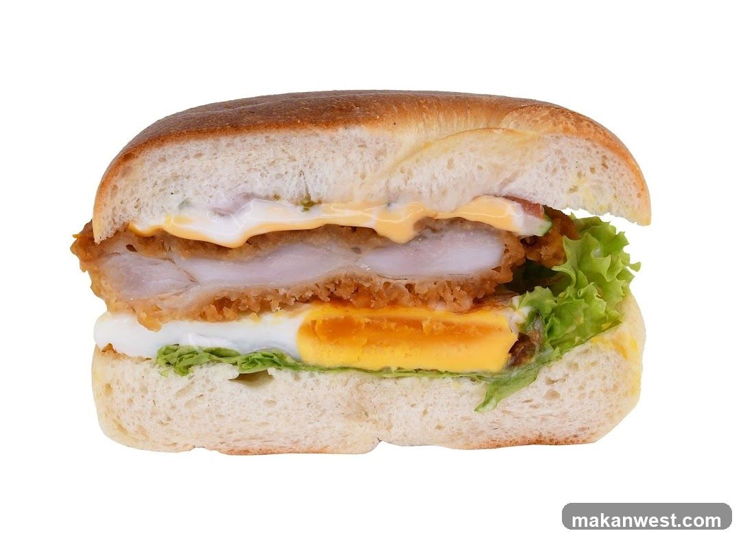 Sandwich with Fried Chicken and Egg