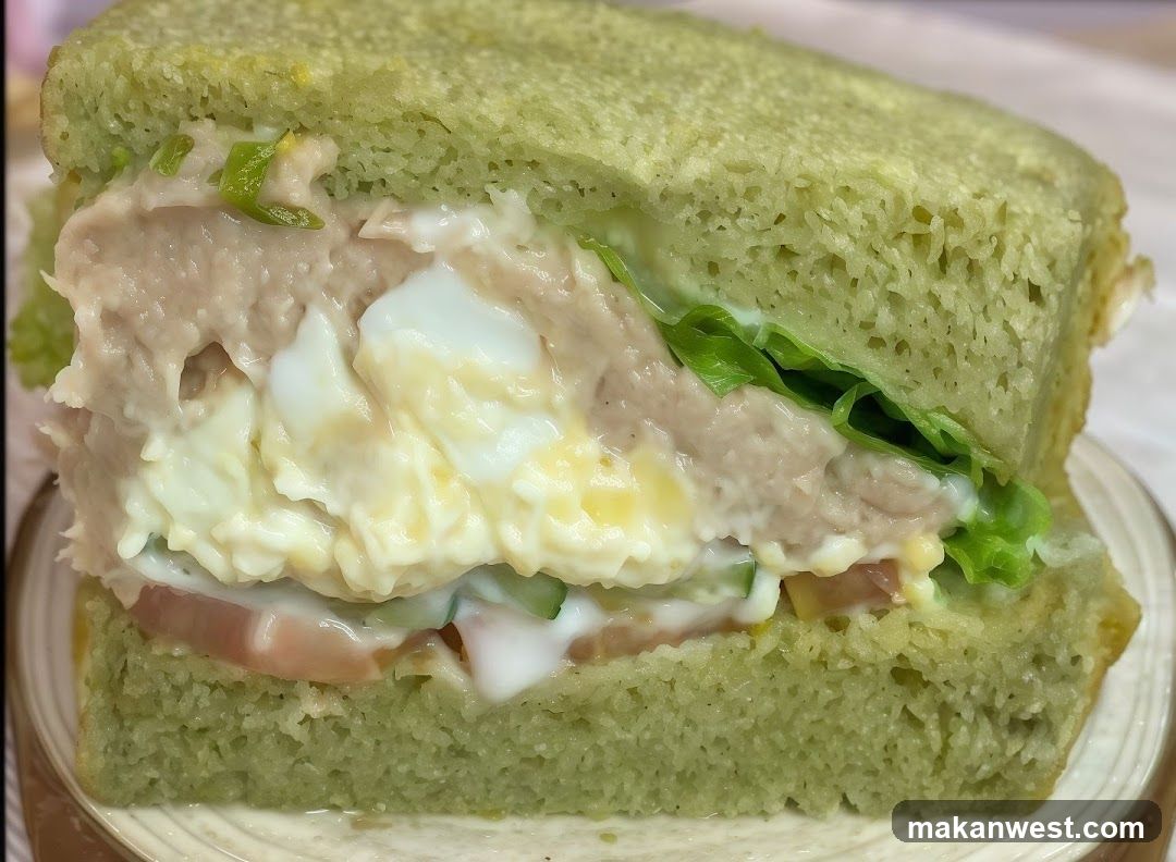Green Sandwich with Egg Salad