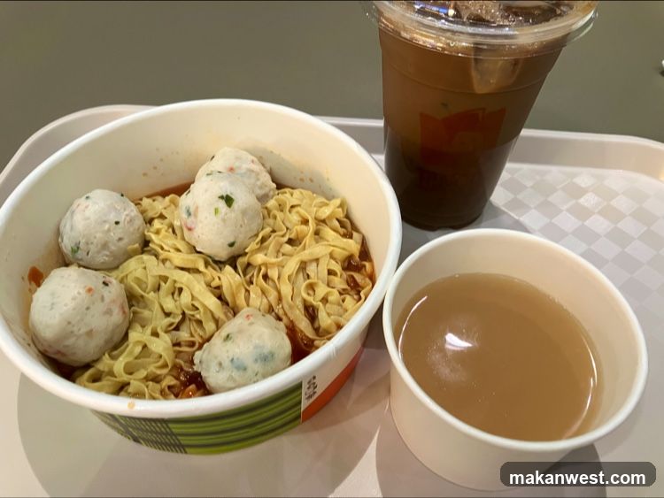 Meal with Noodles and Drink