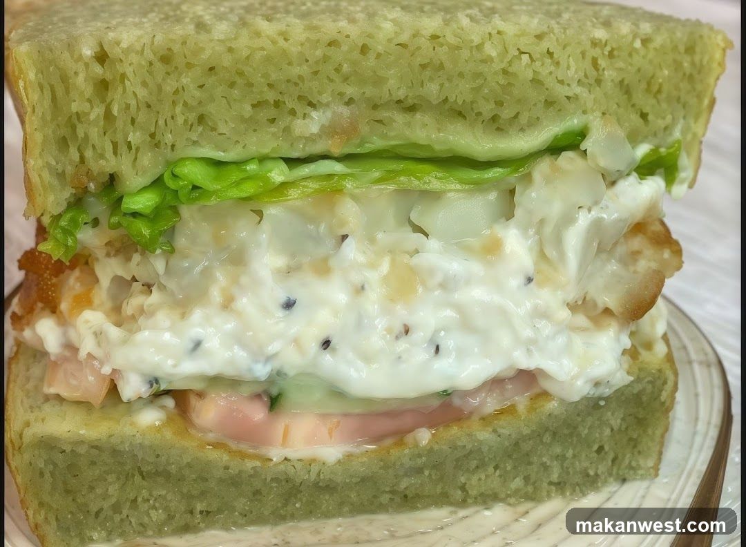 Sandwich with Egg Salad and Ham