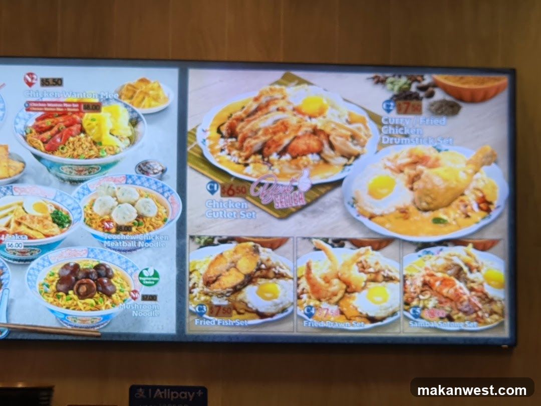 Food Menu Board Display