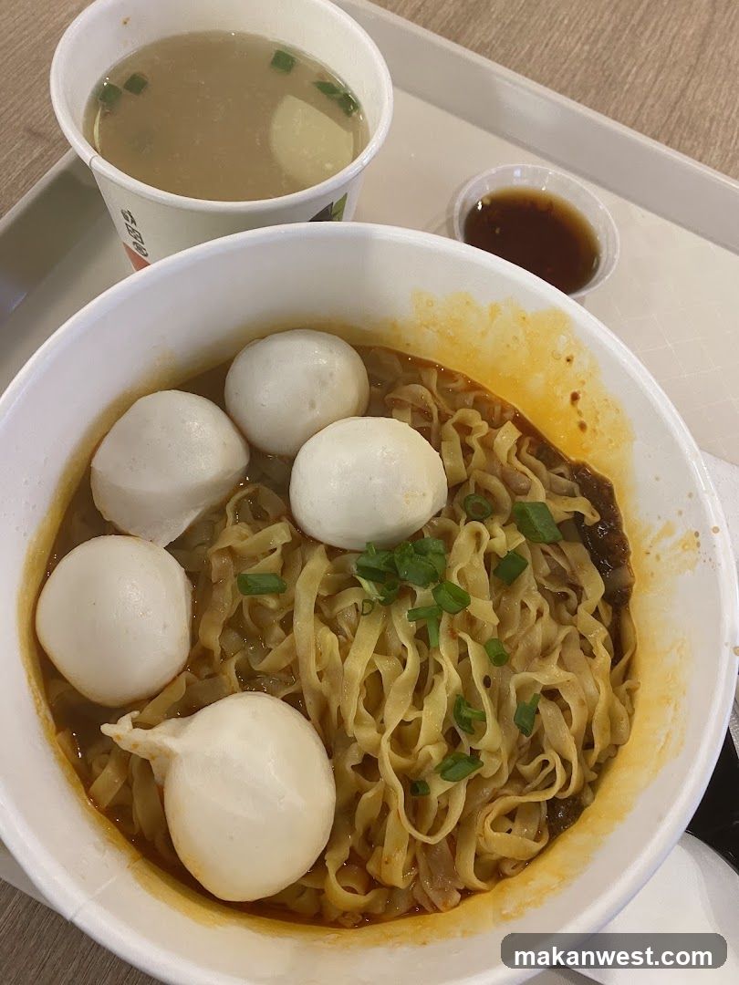 Noodle Bowl with Fish Balls and Soup