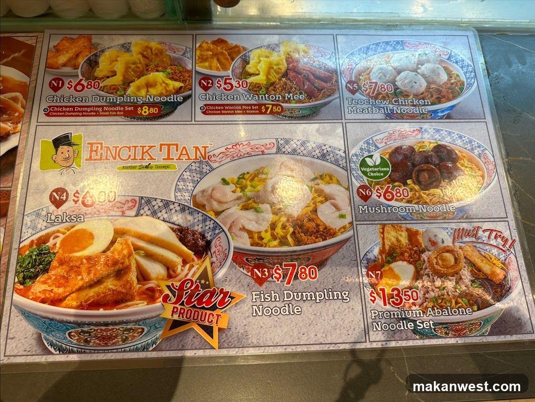 Encik Tan Menu Board