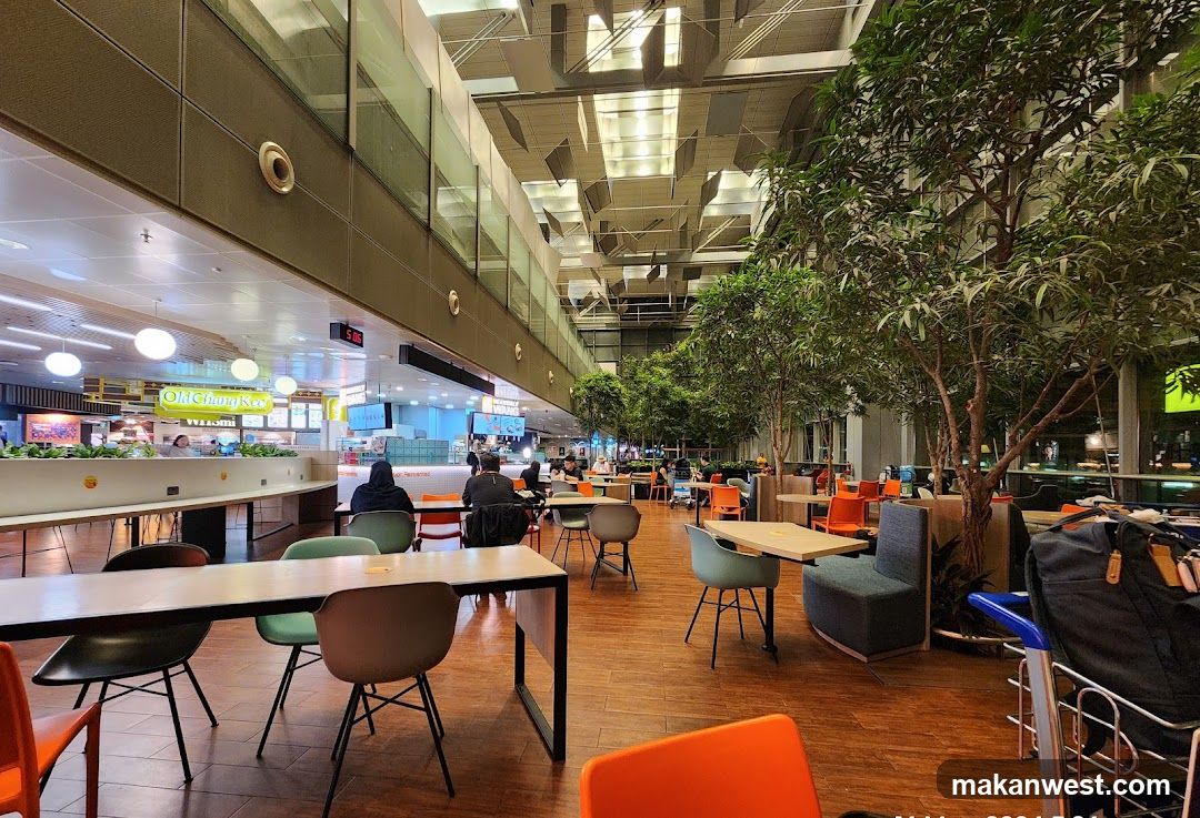 Food Court Interior with Seating Area