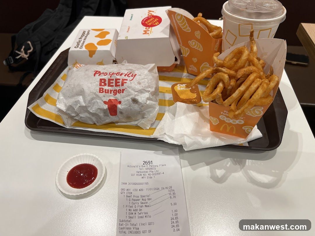 McDonald's Meal Tray with Receipt