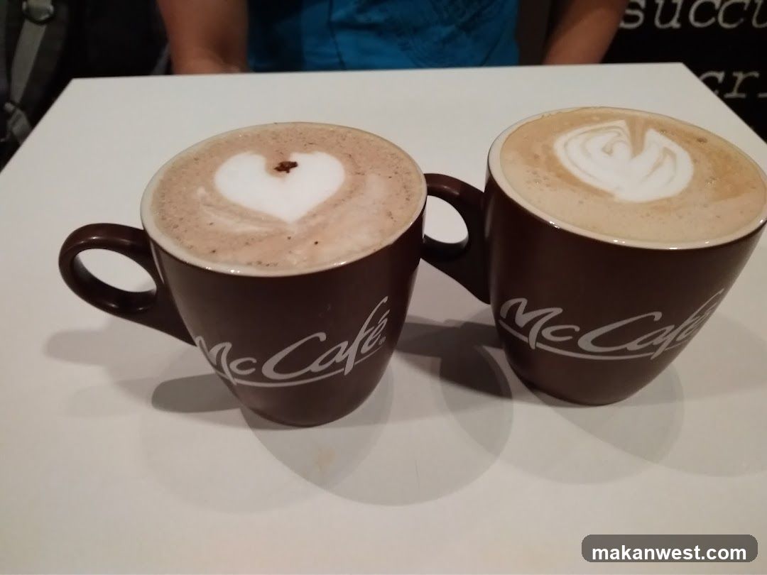 McCafe Coffee Cups with Latte Art