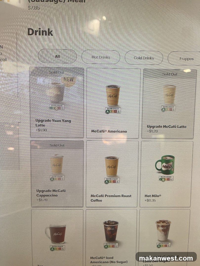 McDonald's Drink Menu