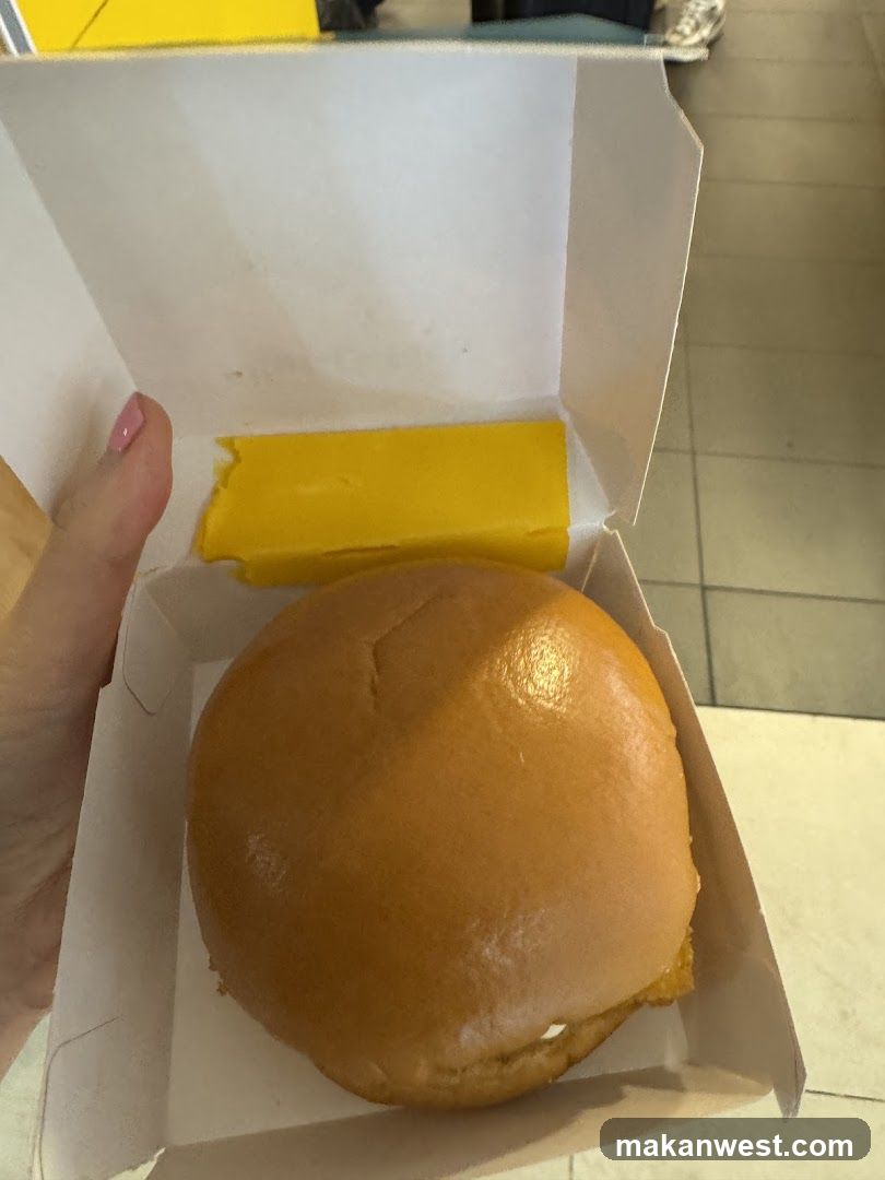 Burger in Box with Cheese Slice