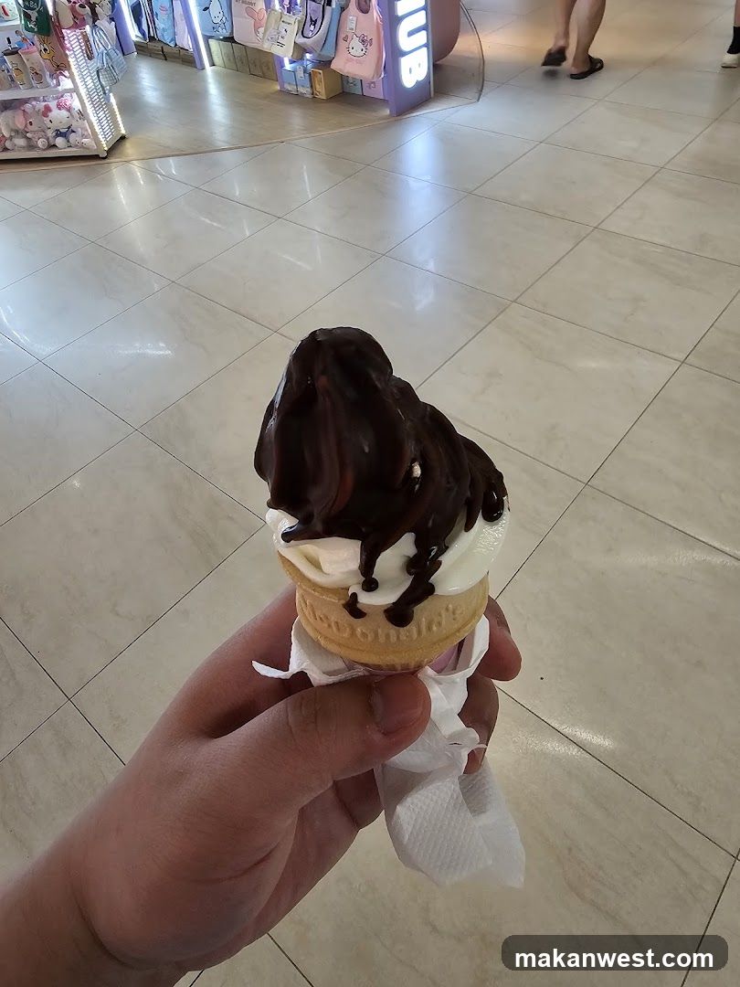 Ice cream cone in mall