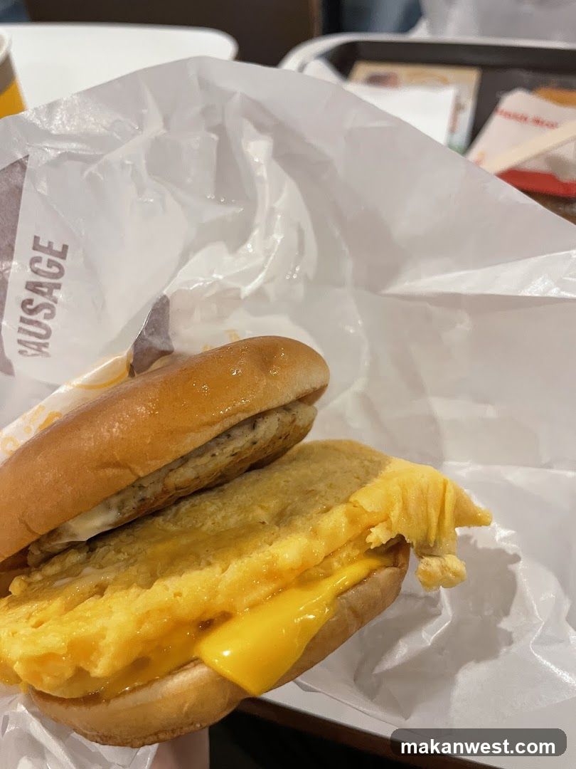 Sausage Sandwich with Egg and Cheese