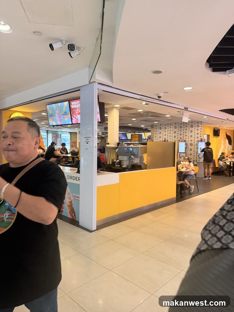 Food Court Interior with Customer