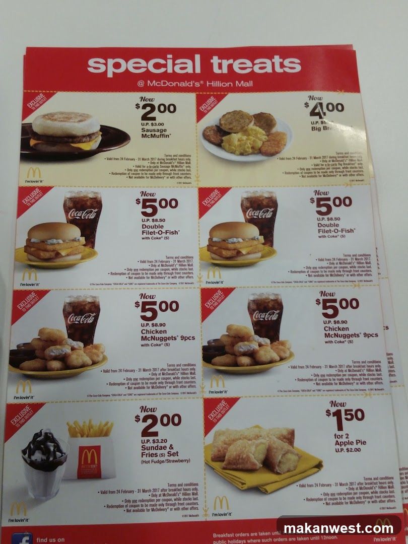 McDonald's Special Treats Flyer