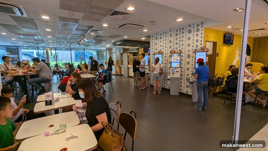 Restaurant Interior with Self-Service Kiosks