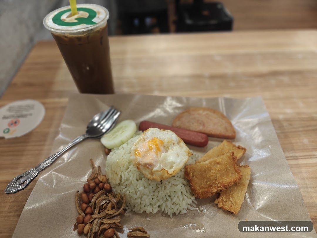 Nasi Lemak with Iced Coffee