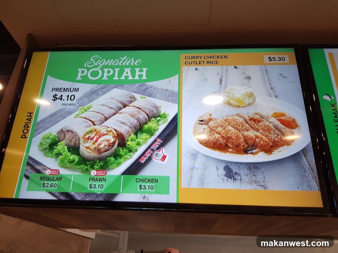 Signature Popiah Menu Board
