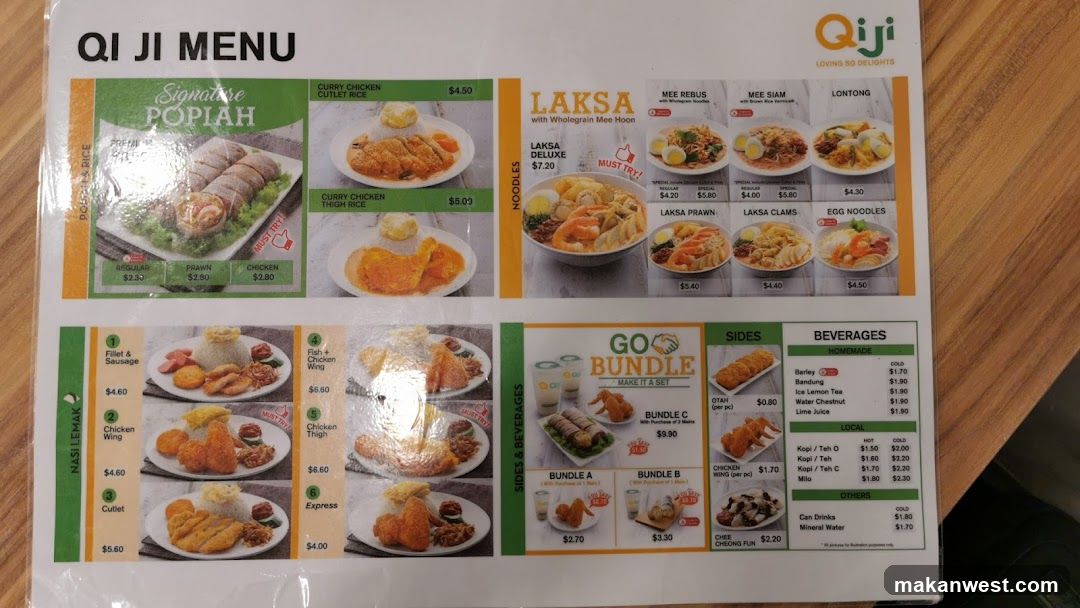 Qi Ji Menu