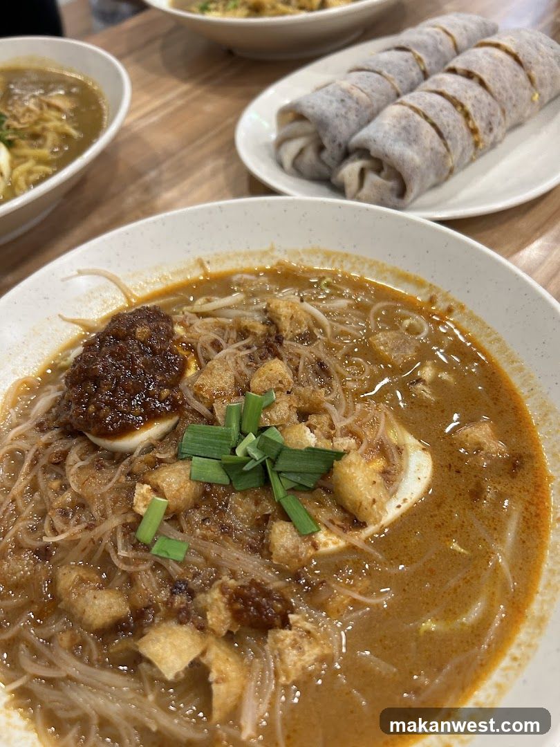Noodle Dish with Rolls