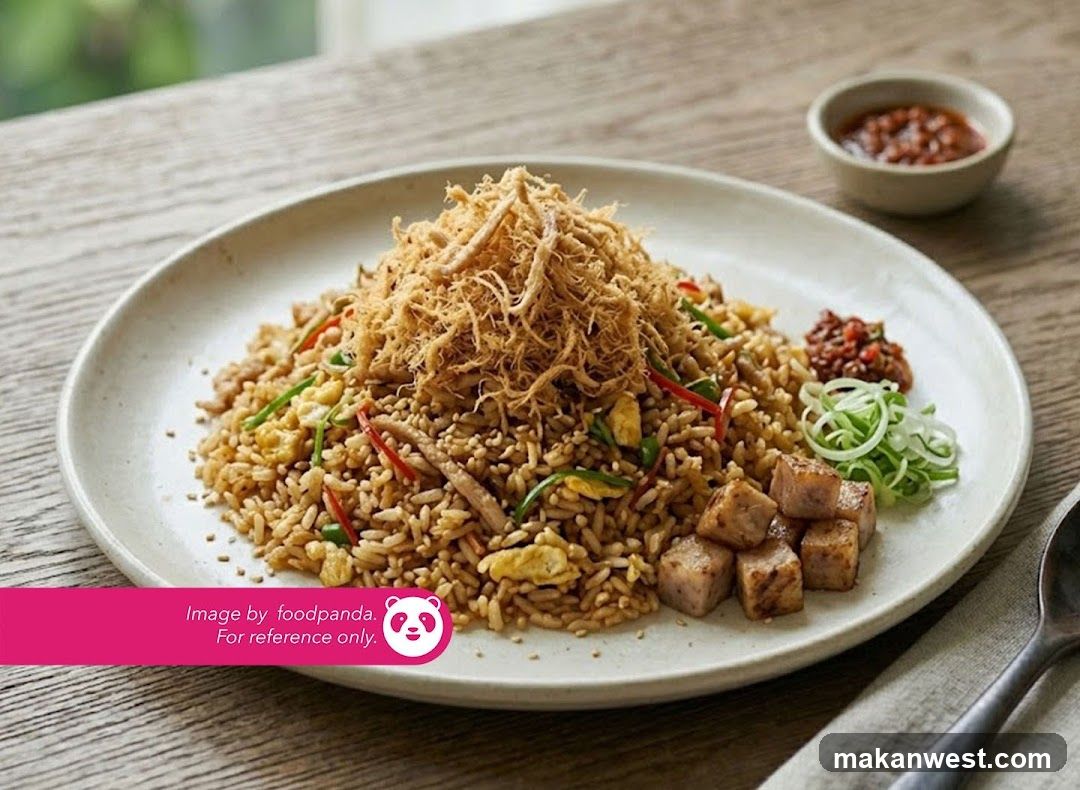 Fried Rice with Tofu and Garnishes