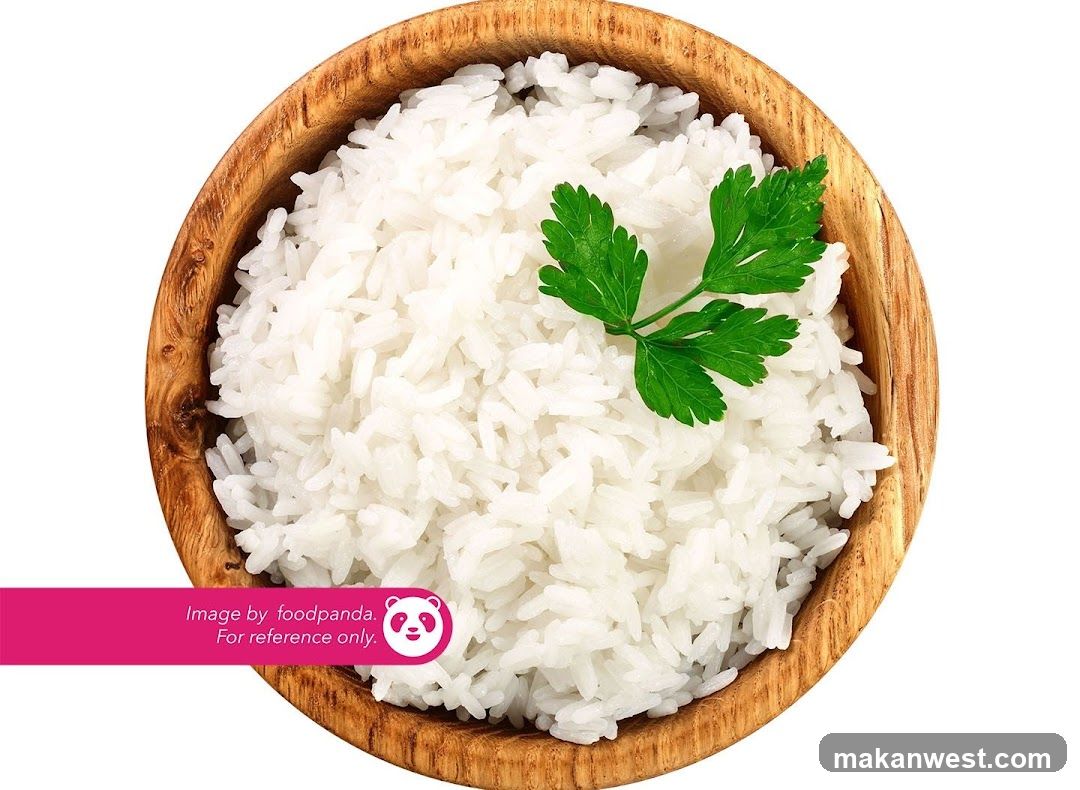 Bowl of White Rice with Parsley