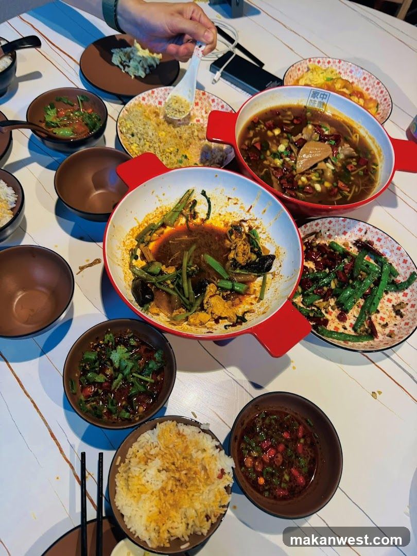 Dining Table with Chinese Dishes
