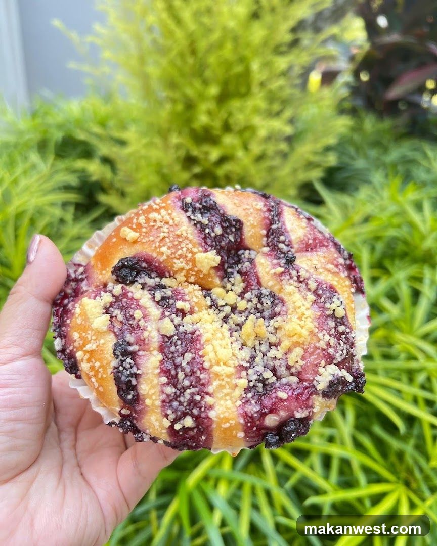 Handheld Pastry with Glaze and Crumble