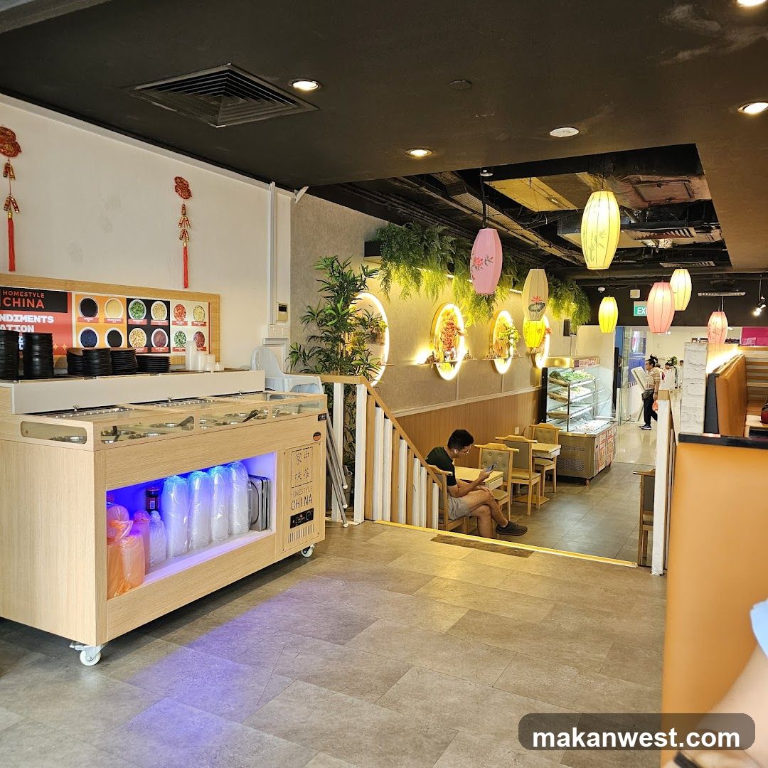 Dining Interior with Buffet and Seating Area