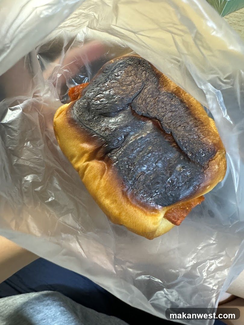Burnt Sandwich in Plastic Bag