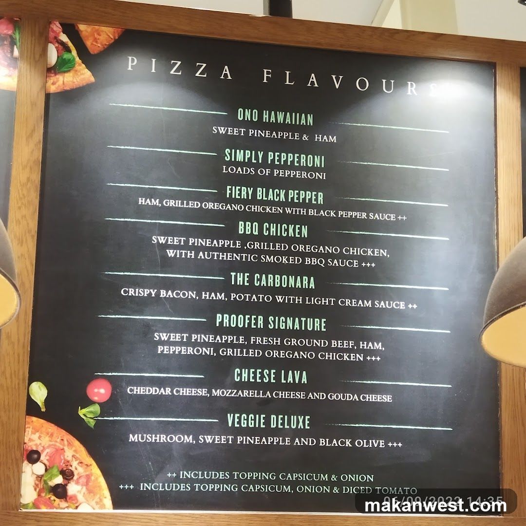 Pizza Flavours Menu Board