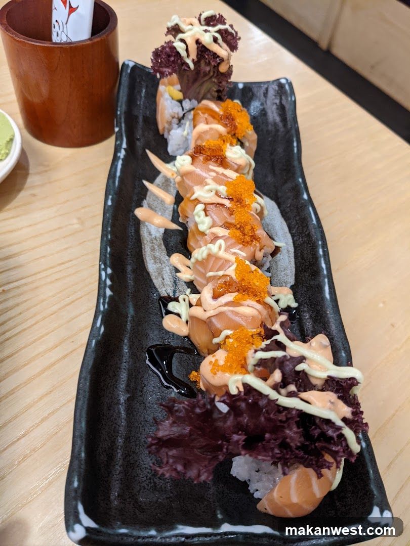 Sushi Platter with Salmon and Toppings