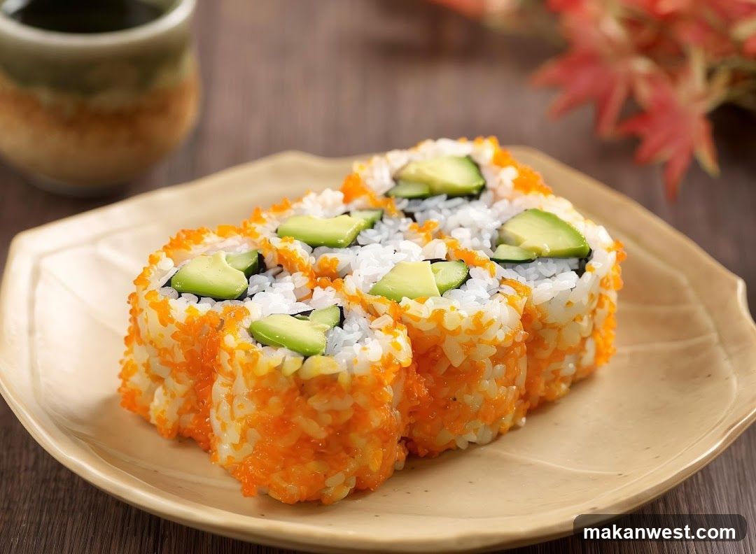 Sushi Roll with Avocado and Tofu