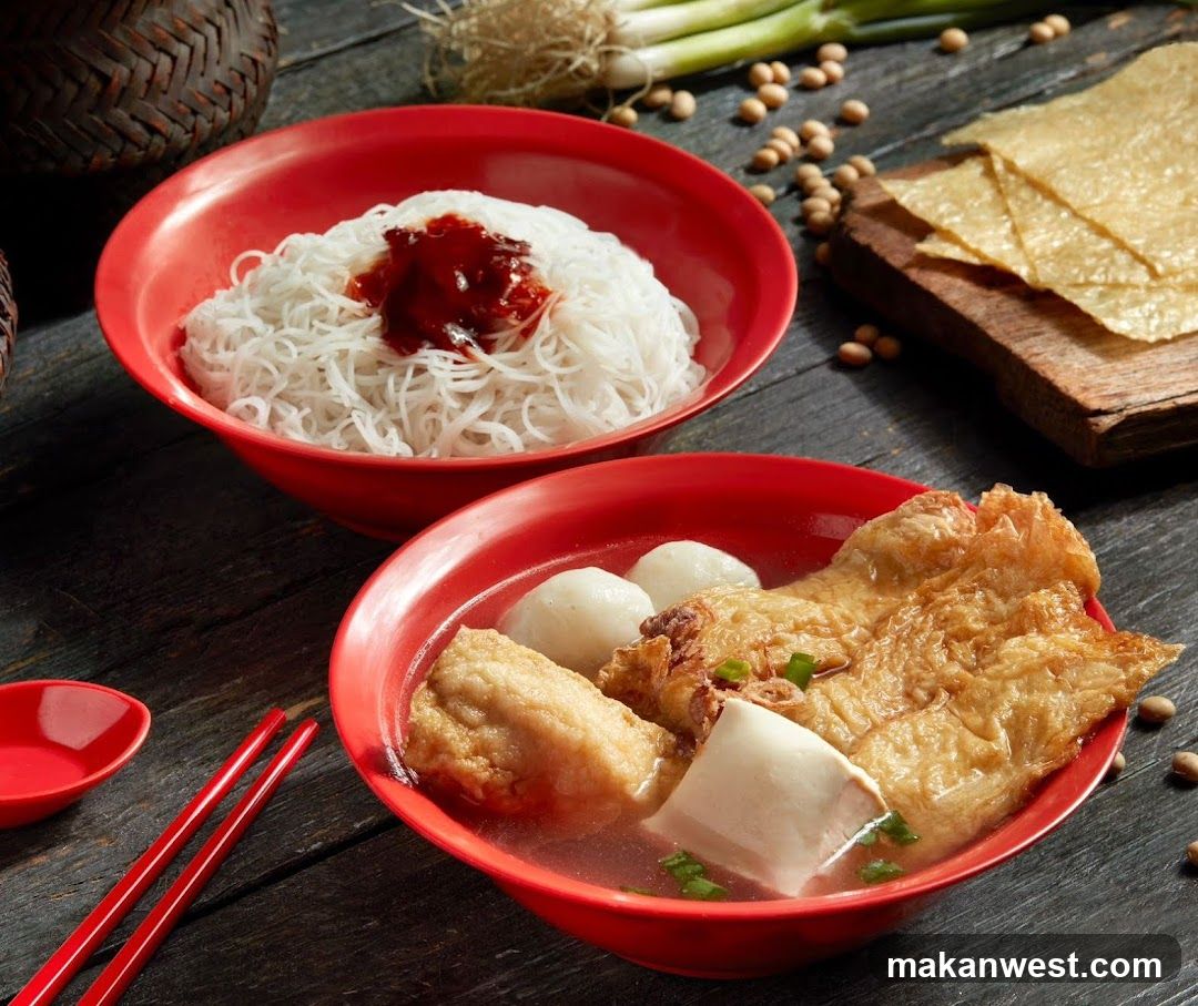 Asian Noodle Dishes with Ingredients