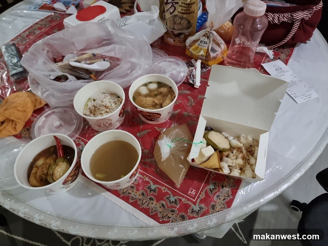 Takeout Food Spread on Table