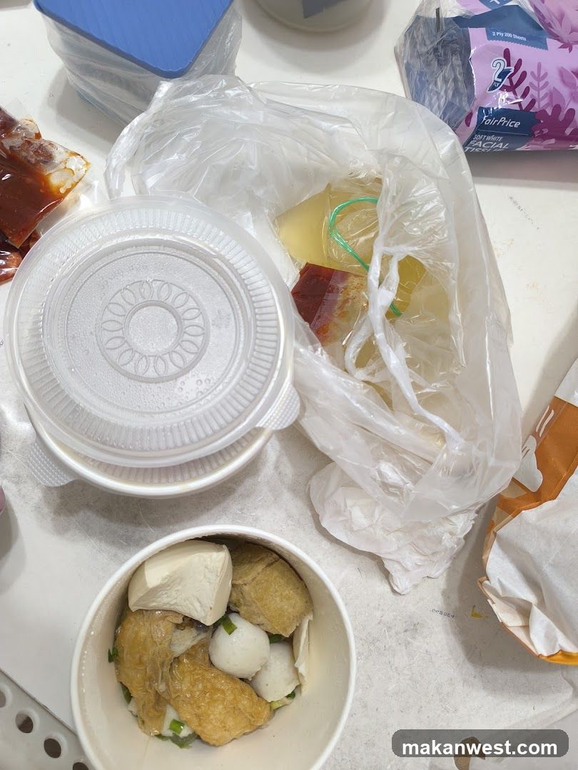Takeout Food Containers on Table