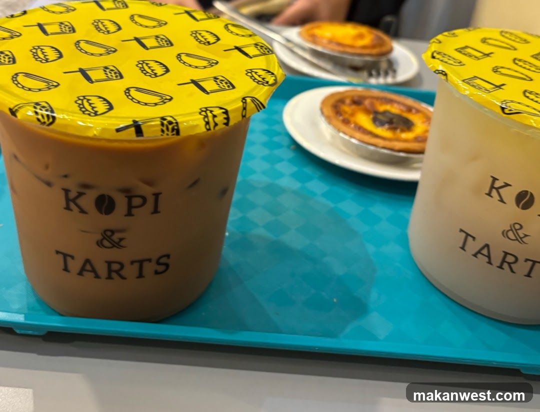 Kopi & Tarts Drink and Tart Display