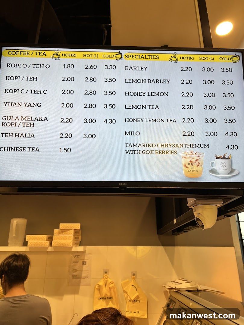 Coffee and Tea Menu Board