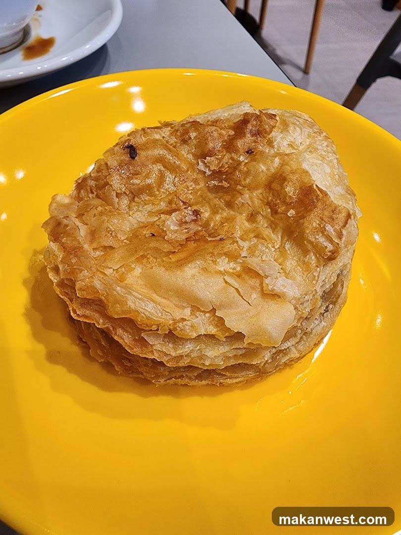 Flaky Pastry on Yellow Plate