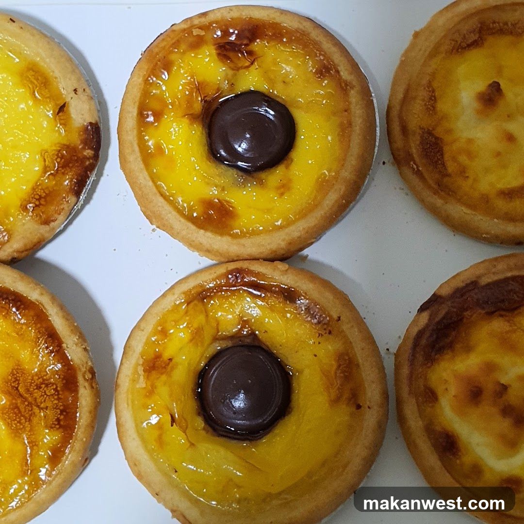 Egg Tart Pastries with Chocolate Center